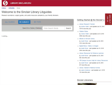 Tablet Screenshot of libguides.sinclair.edu